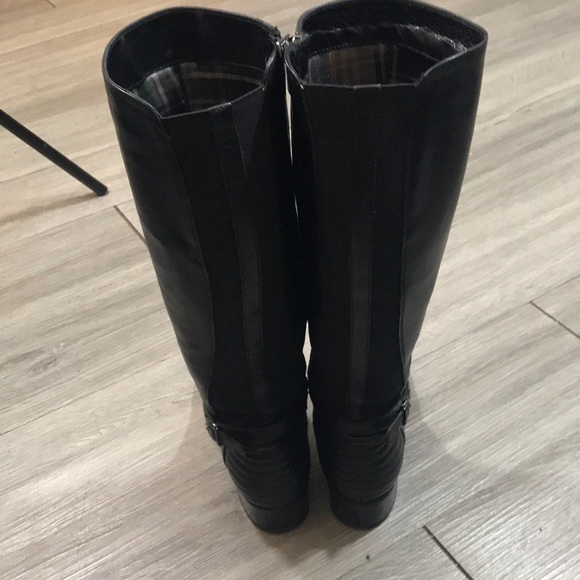 Aquatalia Black Leathwr “Orso” Tall Round Toe Riding Boot size 6.5 - Picture 9 of 12